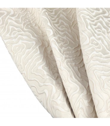 Tende Moderne in Tessuto Jacquard, Colore Crema e Bianco