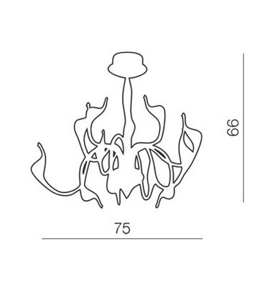Moderne Chandelier Glamour 75x66cm