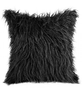 Cushion In Black Color made in Eco Fur 45 x 45 cm