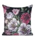 Purple and pink  velvet cushion with floral print