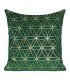 Green Velvet cushion decorated with a Golden print