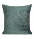 Turquoise velvet cushion with crystals