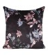 Velvet cushion with floral print