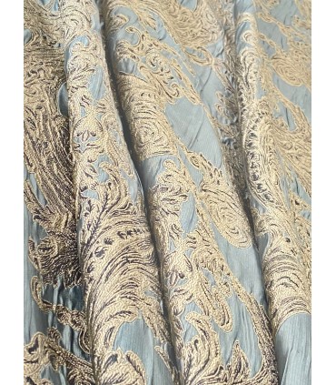 Elegant Jacquard Curtains with Golden Motive, Monte Carlo