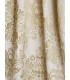 Cream Cotton Jacquard Double Curtain with gold motive