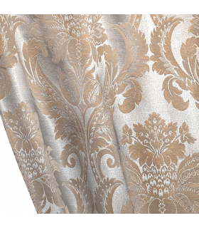 double cotton curtains in color light brown