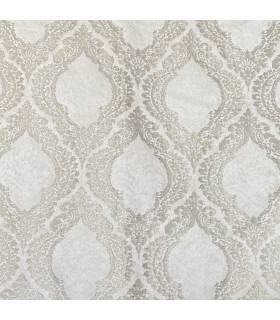 Tende di Lusso Bianche con Motivo Classico di colore Beige Chiaro