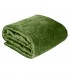 Quilted bed cover in green velvet, 170 x 210 cm