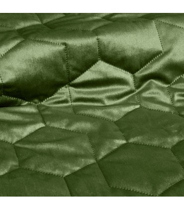 Plaid in velluto verde, 170 x 210 cm