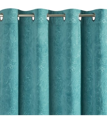 Rideau avec œillets, couleur Turquoise 140 x 250 cm