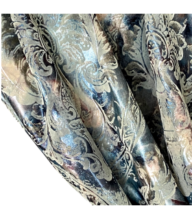 Роскошные шторы Nicole, меланж цветов: бирюзовый, синий, кремовый