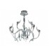 Lampadario Moderno Glamour in colore Argento, 75 x 66 cm