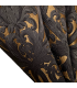 Luxury Jacquard Double Curtain in Gold and Black color, Baroque motive, coll. Bellezza Black