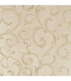 Elegant Fabric Cream - Gold color, coll Rome
