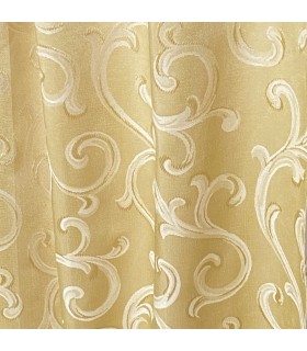 Lussuoso jacquard in colore Oro con motivo color Crema, collezione Roma