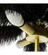 Black, Modern Floor Lamp with natural feathers