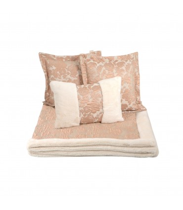 Set Plaid e 3 Cuscini Bella Rosa