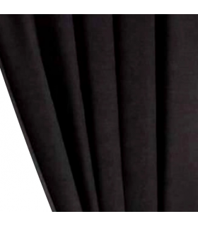 Tape Top Curtain 140x250cm Bel Velluto - Black