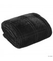 Soft quilted Bedcover Black 220x240cm Milano