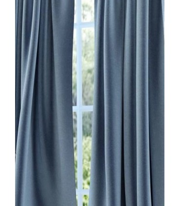 Tenda con Nastro 140x250 cm Bel Velluto - Blu chiaro