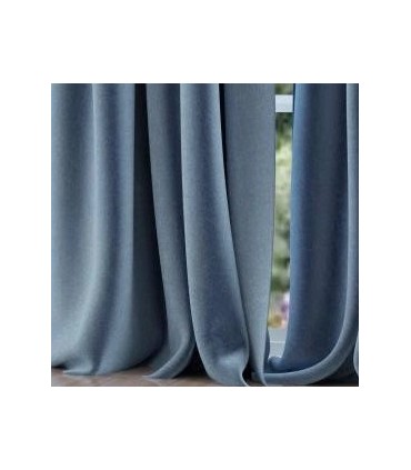 Tenda con Nastro 140x250 cm Bel Velluto - Blu chiaro