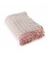 coperta rosa, coperta con frangia, coperta grigia, coperta in cotone, coperta con frangia