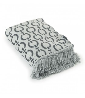 Double-sided Cotton Blanket coll. Sara Grey 150 x 200