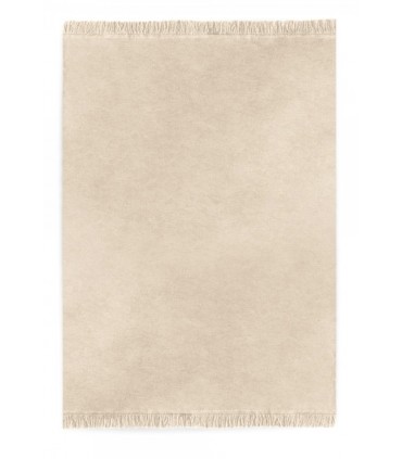 Plaid en Coton coll.Megane Beige 150 x 200