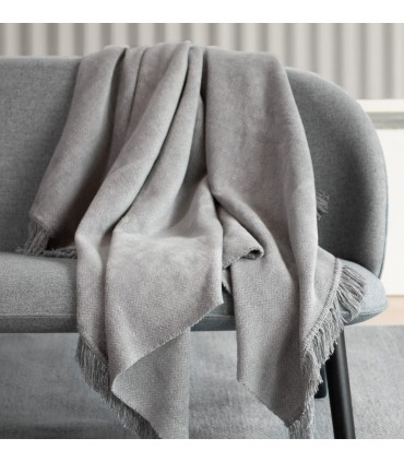 Cotton Mixed Plaid with Herringbone Pattern coll. Leonardo Grey