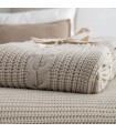 Cozy Wool Blanket Neutral Colors 130x170cm coll. Natura Cream