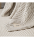 Cozy Wool Blanket Neutral Colors 130x170cm coll. Natura Cream