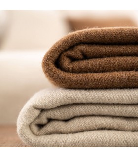 Soft Wool Blanket Neutral Colors 130x170cm Coll. Sahara Beige