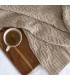 Soft and Warm Wool Blanket 130x170cm TIARA color Cappuccino