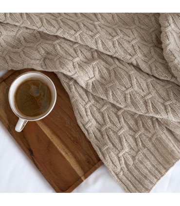 plaid in lana morbida, plaid in lana soffice, plaid in maglia lavorata