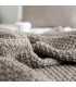 Blanket with Decorative Texture in Cotton Neutral Colors 130x170cm Coll. Morgan Beige