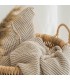 Recycled Cotton Blanket Neutral Colors 130x170cm Coll. Paros Beige