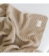 Recycled Cotton Blanket Neutral Colors 130x170cm Coll. Paros Beige