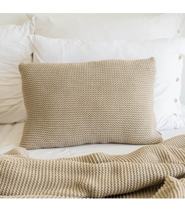 Recycled Cotton Blanket Neutral Colors 130x170cm Coll. Paros Beige