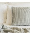 Recycled Cotton Blanket Neutral Colors 130x170cm Coll. Paros Light Grey