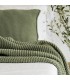 Couverture en Coton Recyclé Couleurs Neutres 130x170cm Coll. Paros Vert Olive