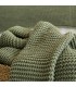 Recycled Cotton Blanket Neutral Colors 130x170cm Coll. Paros Olive Green