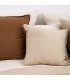 Coussin Décoratif en Laine Naturelle 50x50cm Coll. Sagara Beige