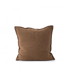 Coussin Décoratif en Laine Naturelle 50x50cm Coll. Sahara Marron