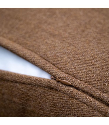 Coussin Décoratif en Laine Naturelle 50x50cm Coll. Sahara Marron