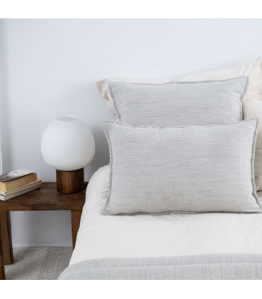 Cuscino Decorativo Naturale in Lana 60x40cm Coll. Sahara Grigio