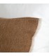 Warm and Soft Wool Cushion with Fringe 60x40cm Coll. Savana Hazelnut