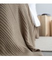 Couverture Douillette en Laine Couleurs Neutres 130x170cm Coll. Aria Beige