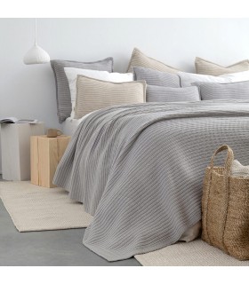 Cozy Wool Blanket Neutral Colors 130x170cm coll. Aria Grey