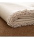 Warm Wool Blanket with Fringe Neutral Colors 130x170cm Coll. Savana Beige