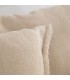 Coussin Chaud et Doux en Laine avec Frange 60x40cm Coll. Savana Creme'